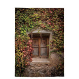 Allenjoy Photography Background Colorful Plants Mottled Stone Wall Wooden Window Backdrop - Allenjoystudio