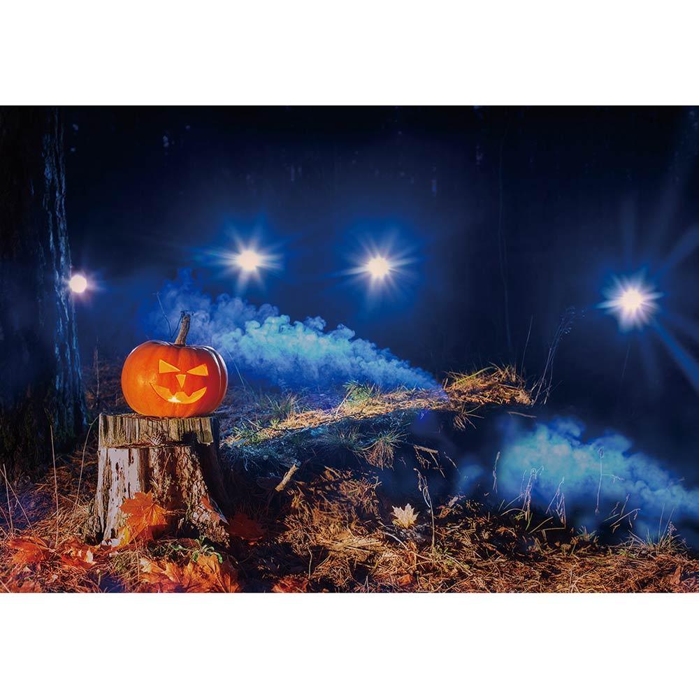 Allenjoy Halloween Spooky Pumpkin Foggy Messy Night Backdrop - Allenjoystudio