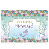 Allenjoy Little Mermaid Backdrop Glitter Underwater Backdrop - Allenjoystudio