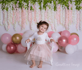 Allenjoy Pink and White Floral Balloon Backdrop for Valentine's Day Designed by Panida Phillips