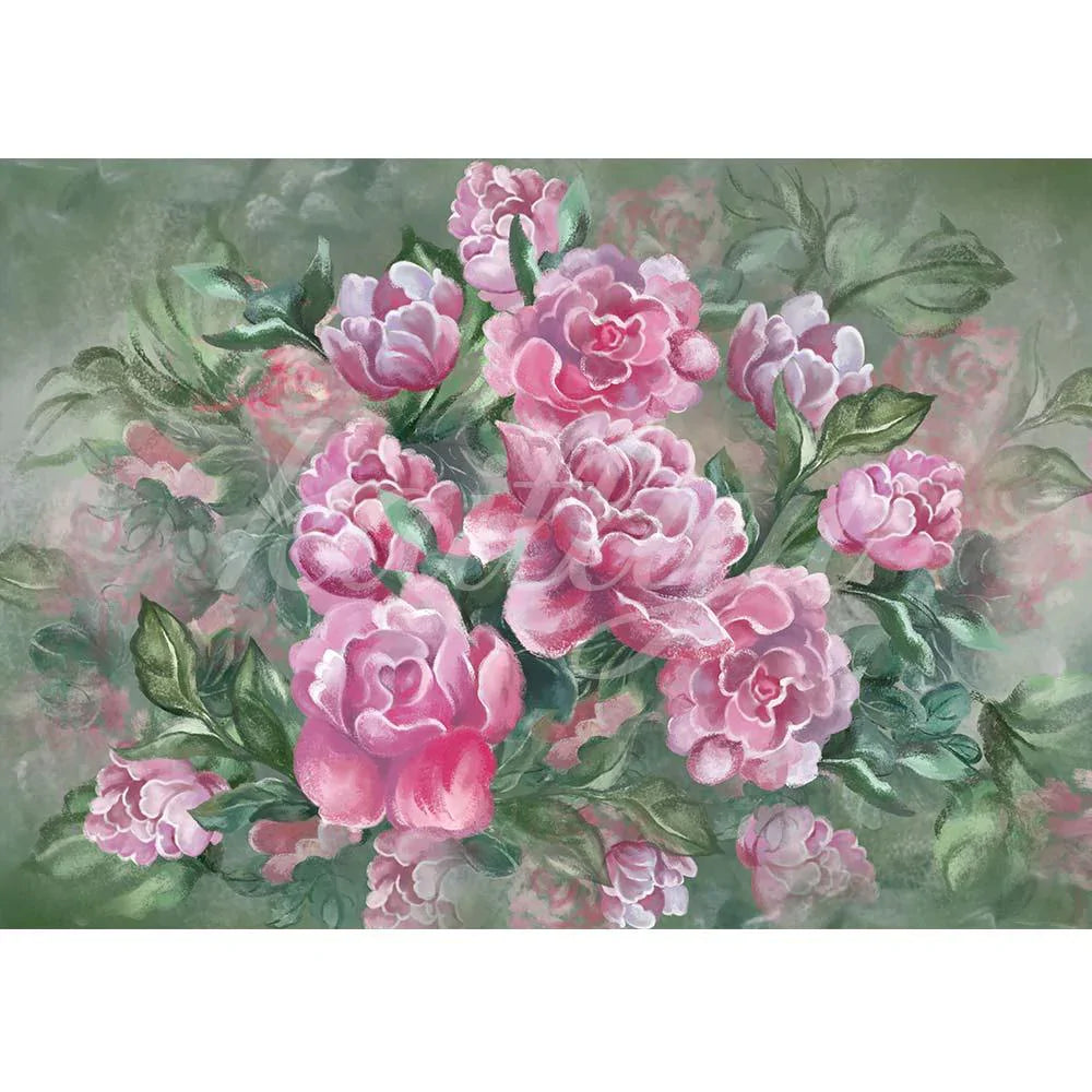 Allenjoy Pink Flower Portrait Spring Backdrop - Allenjoystudio