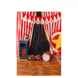 Allenjoy Polyester Circus Backdrop Wood Floor Birthday Decorate Customize Camera Backdrops