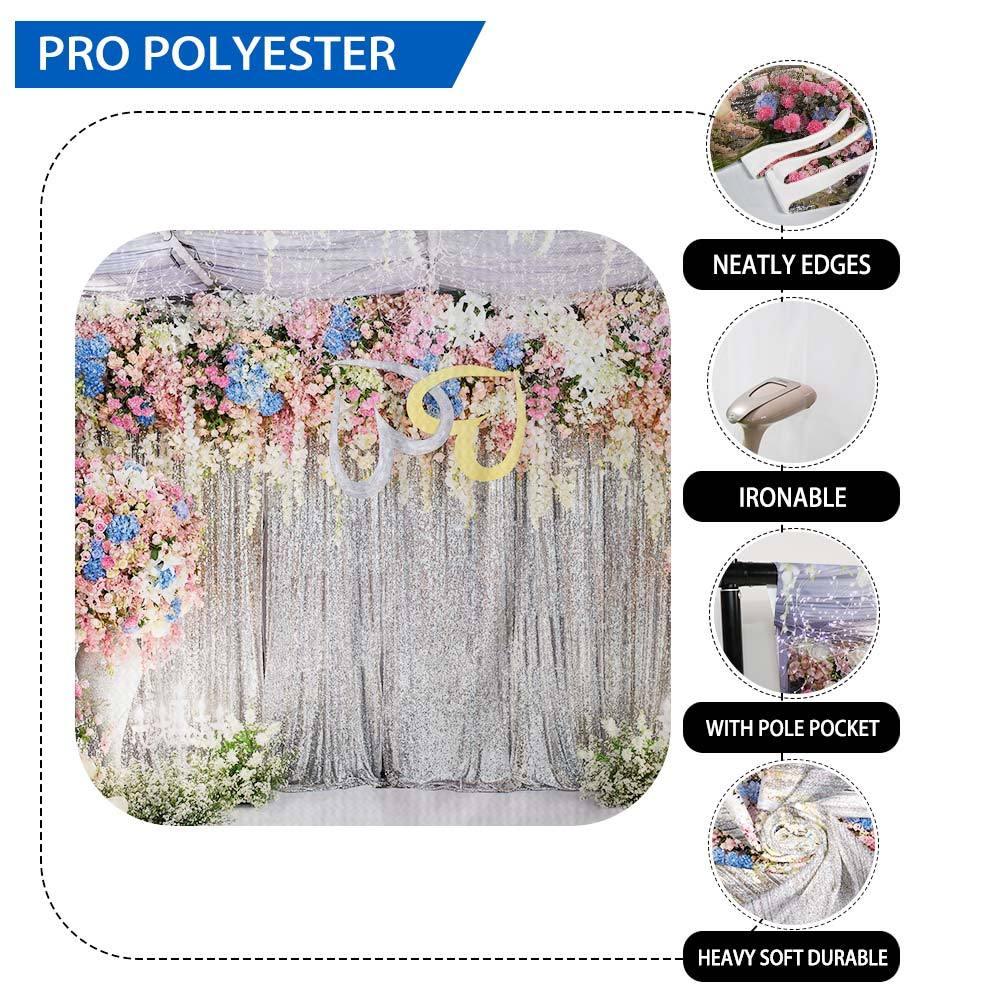 Allenjoy Polyester Photo Backdrop Colorful Flower Stage Bokeh Curtain for Wedding Party - Allenjoystudio