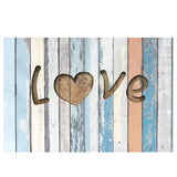 Allenjoy Romantic Love Heart  Blue Wooden Backdrop - Allenjoystudio
