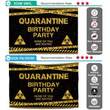 Allenjoy Quarantine Tape with Caution Birthday Party Backdrop - Allenjoystudio