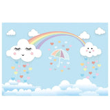 Allenjoy Rainbow Colorful Umbrella for Children Baby