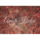 Allenjoy Red Retro Floral Photography Backdrop