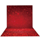 Allenjoy Red Glittering Christmas Photography Backdrop