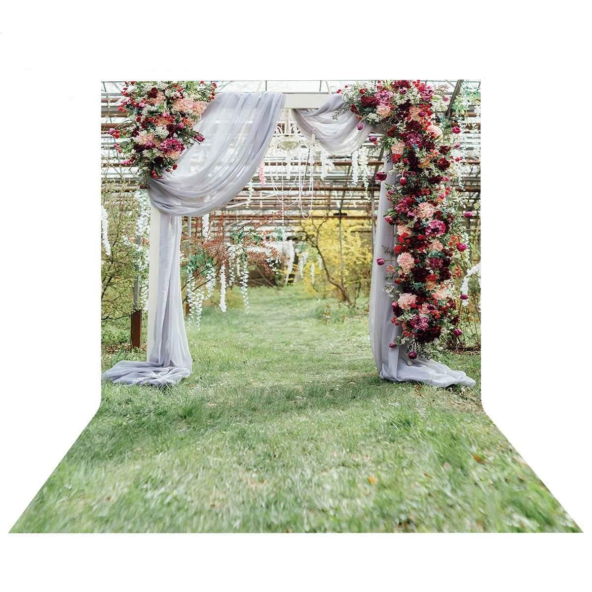Allenjoy Rustic Flower Arch Spring Wedding Backdrop - Allenjoystudio