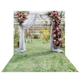 Allenjoy Rustic Flower Arch Spring Wedding Backdrop