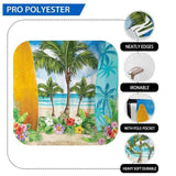 Allenjoy Sandy Beach Coconut Tree Surfboard Painting Backdrop - Allenjoystudio