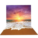Allenjoy Sandy Beach Hawaii Purple Sky Sunset Backdrop - Allenjoystudio