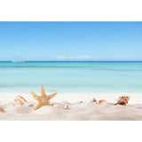 Allenjoy Sea Beach Summer Starfish Conch Shell Backdrop