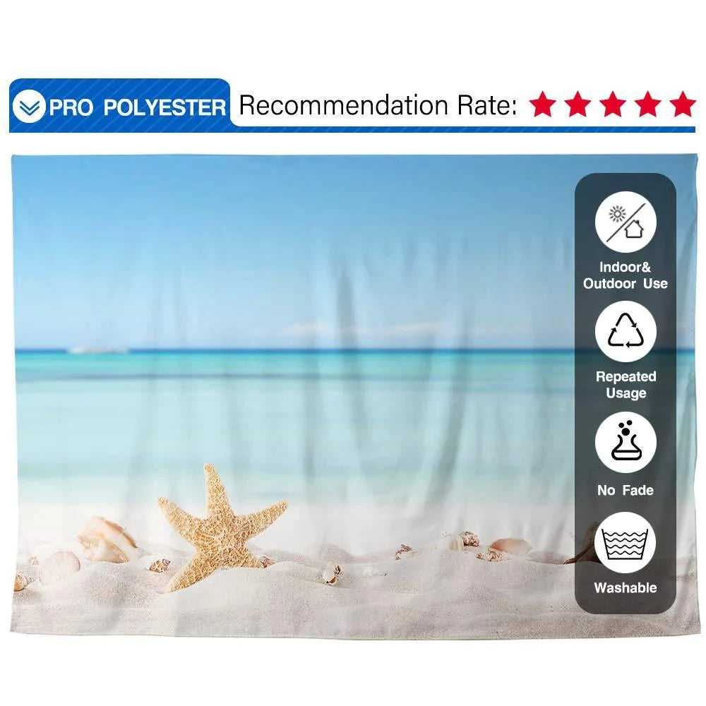 Allenjoy Sea Beach Summer Starfish Conch Shell Backdrop - Allenjoystudio