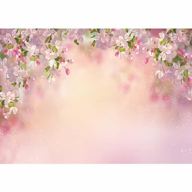 Pink Spring Backdrop Allenjoy Spring Pink Floral Cherry Blossom Photography Backdrop ...