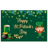 Allenjoy Happy ST.Patrick's Day Clover Green Backdrop