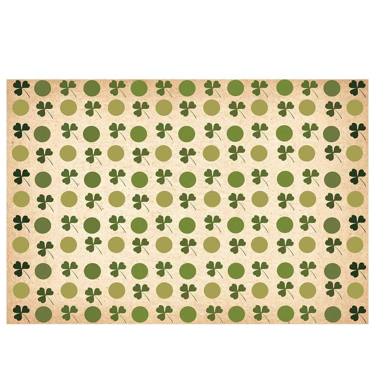 Allenjoy St.Patrick's Day Clover and Dots Step and Repeat Backdrop - Allenjoystudio