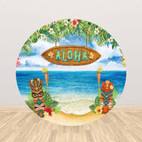 Allenjoy Summer Aloha Luau Round Backdrop
