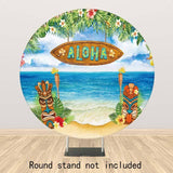 Allenjoy Summer Aloha Luau Round Backdrop - Allenjoystudio