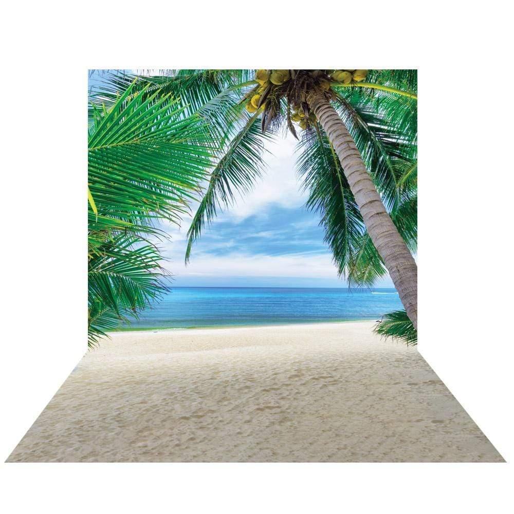 Allenjoy Coconut Tree Sany Beach Photography Backdrop - Allenjoystudio