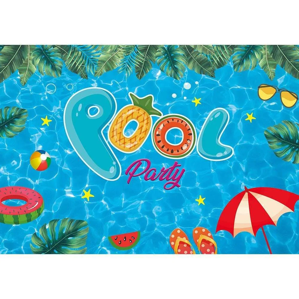 Allenjoy Summer Swimming Pool Backdrop for Pool Party 1st Bithday Children Baby Shower - Allenjoystudio