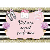 Allenjoy Victoria Secret Perfumes Golden Stripe Birthday Backdrop