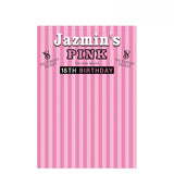 Allenjoy Sweet 18 Pink Stripes Birthday Backdrop for Girls