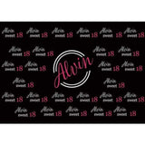 Allenjoy Sweet 18 Custom Name Step and Repeat Birthday Backdrop