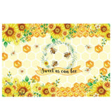 Allenjoy Sweet as can Bee Sunflower Honeycomb Backdrop
