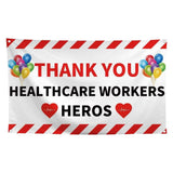 Allenjoy Thank You Healthcare Workers Heroes Garden Sign Banners  Essential Employees & First Responders - Allenjoystudio