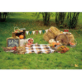 Allenjoy Thanksgiving Day Natural Autumn Picnic Haystack Backdrop