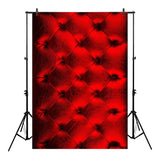 Allenjoy Tufted Backdrop Red Sofa Style Background for Model Portrait