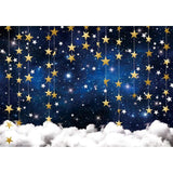 Allenjoy Twikle Twikle Little Star Dreamy Blue Cloud Backdrop for Baby Shower Chikdren - Allenjoystudio