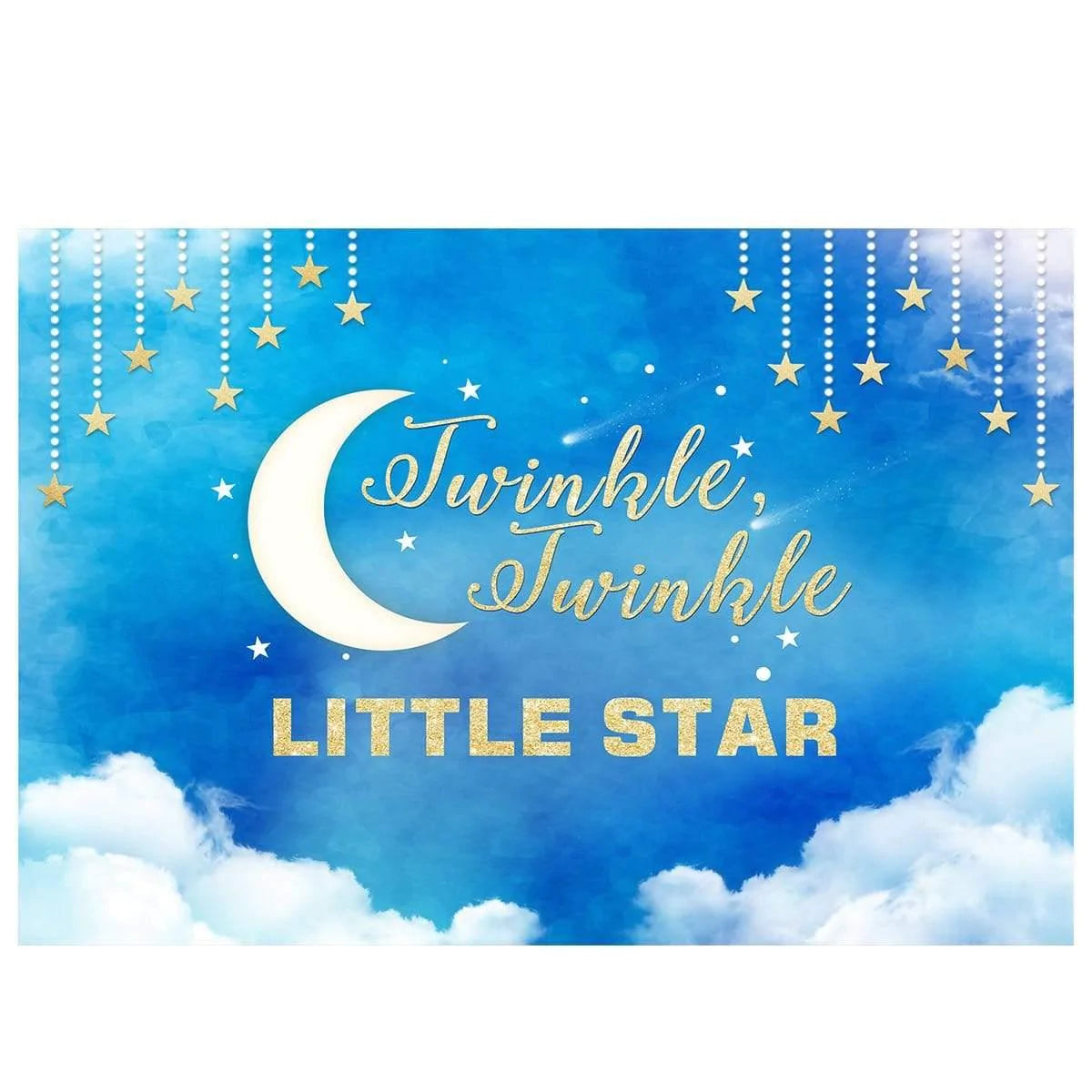 Allenjoy Twinkle Twinkle Little Star Watercolor Sky Cloud Backdrop - Allenjoystudio