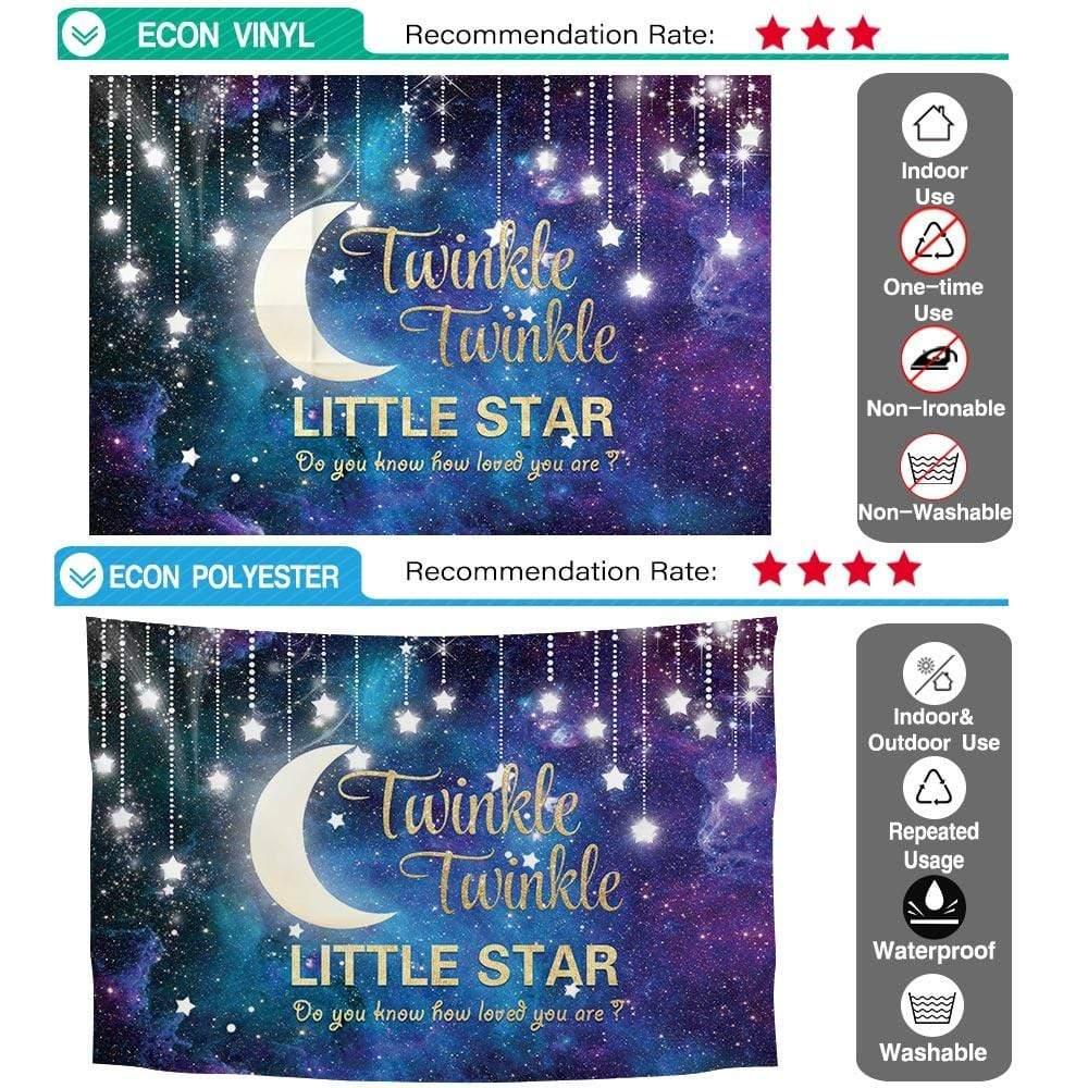 Allenjoy Twinkle Twinkle Little Star Gold Glitter Galaxy for Newborn - Allenjoystudio