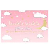 Allenjoy Twinkle Twinkle Little Star Pink Cloud Backdrop - Allenjoystudio