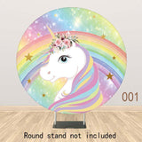 Allenjoy Unicorn Round Backdrop Cylinder Cover for Birthday Party - Allenjoystudio