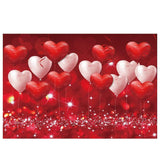 Allenjoy Valentine Red and Pink Heart Balloon Bokeh Backdrop