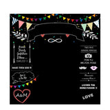 Allenjoy Wedding Chalkboard Colorful Flags Custom Backdrop - Allenjoystudio