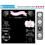 Allenjoy Pink Banner Wine Glasses Chalkboard Wedding Backdrop - Allenjoystudio