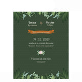 Allenjoy Green Leaves Dots Flowers Custom Wedding Backdrop - Allenjoystudio