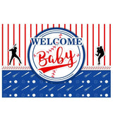 Allenjoy Welcome Baby Birthday Baseball Backdrop