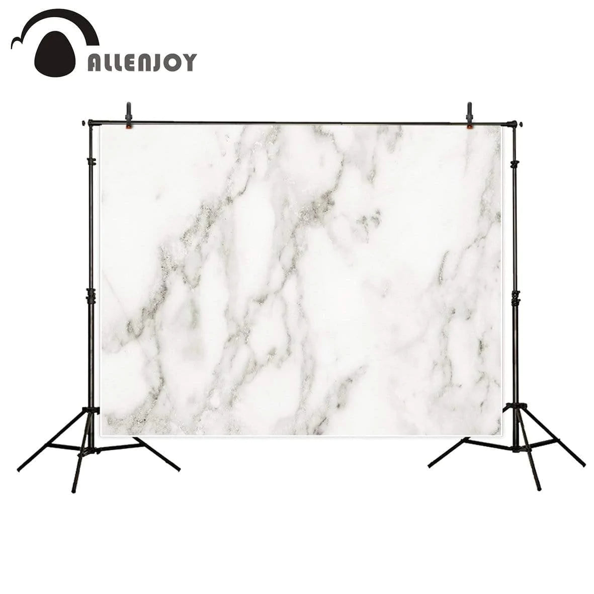 Allenjoy White Marble Texture with Natural Gray Pattern for Party Backdrop Polyester - Allenjoystudio