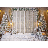 Allenjoy White Window Backdrop for Christmas Family Portrait - Allenjoystudio