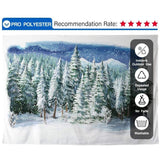 Allenjoy Winter Backdrop Pine Forest Snowy Wonderland Christmas Backdrop - Allenjoystudio