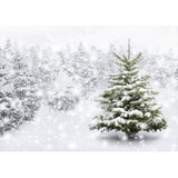 Allenjoy Winter Snowflake Snowfield Forest Backdrop - Allenjoystudio