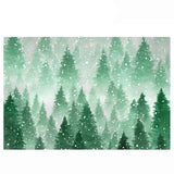Allenjoy Winter Backdrop Snowy Forest Oil Painting Backdrop - Allenjoystudio