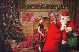 Allenjoy Christmas Tree Red Socks Hang on Fireplace Backdrop