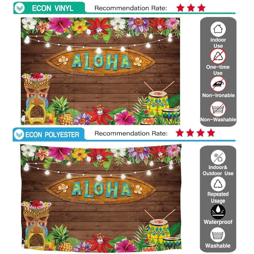 Allenjoy Wooden Backdrop for Summer Aloha Party - Allenjoystudio