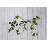 Allenjoy White Wood Backdrop with Floral Crown Wreath - Allenjoystudio
